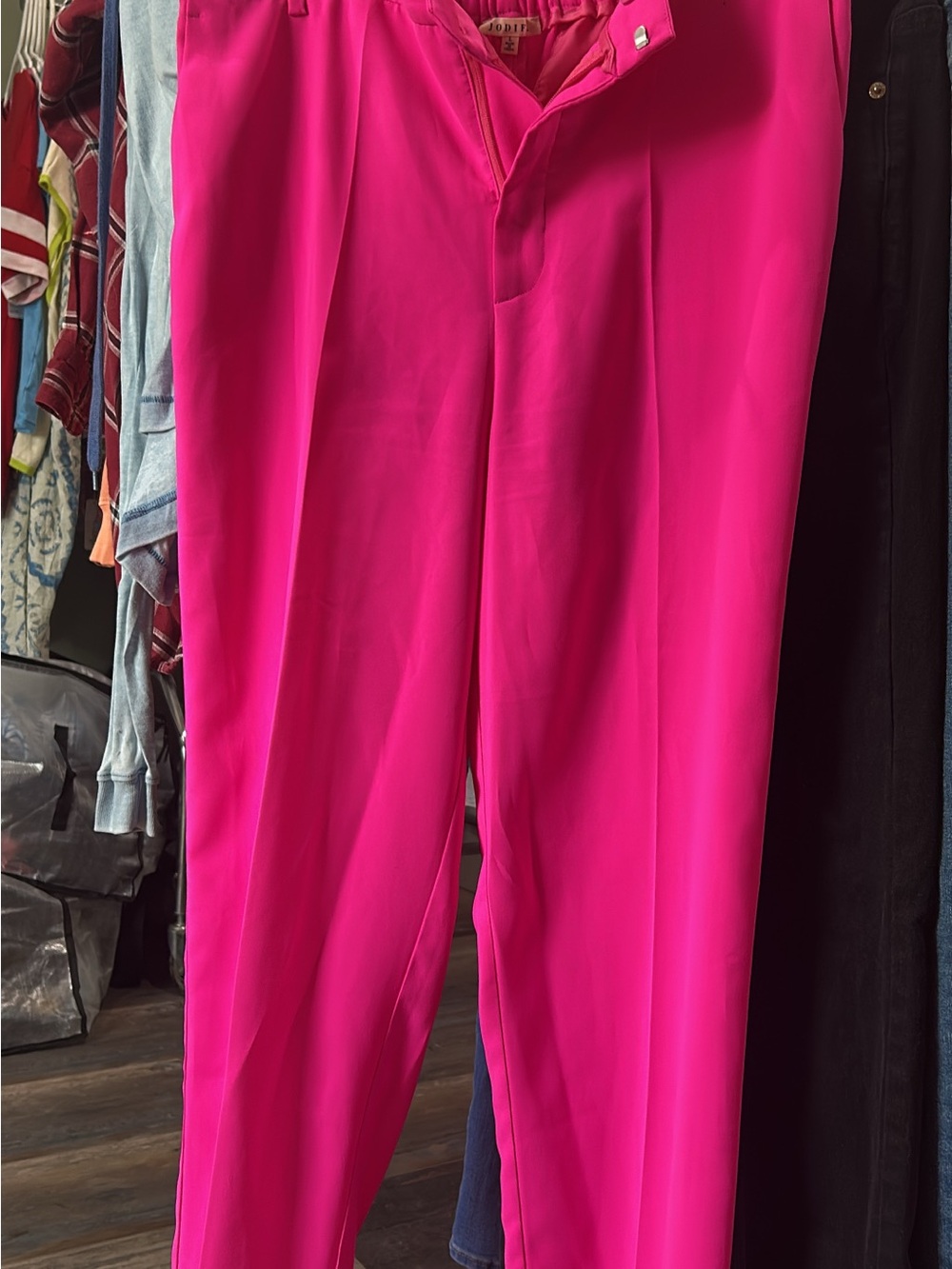 JODIFL Hot Pink Women's Dress Pants